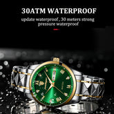 Poedagar 985 Green Dial Men Watch