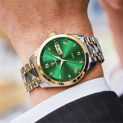 Poedagar 985 Green Dial Men Watch