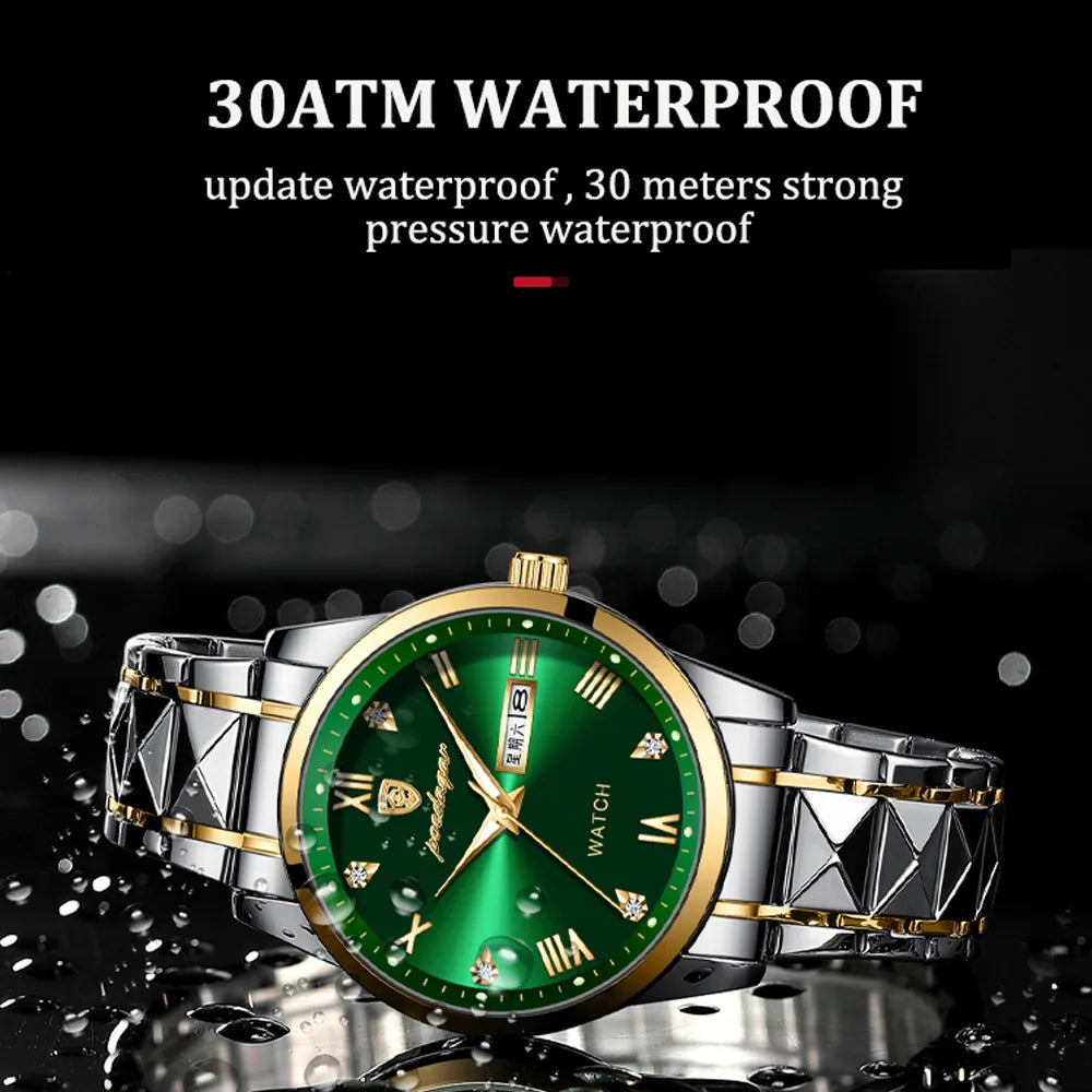 Poedagar 985 Green Dial Men Watch